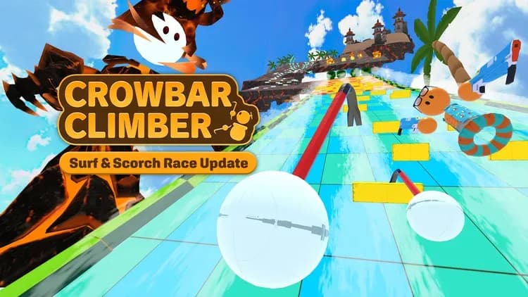 Новый этап гонки и 3 пляжных скина в Crowbar Climber