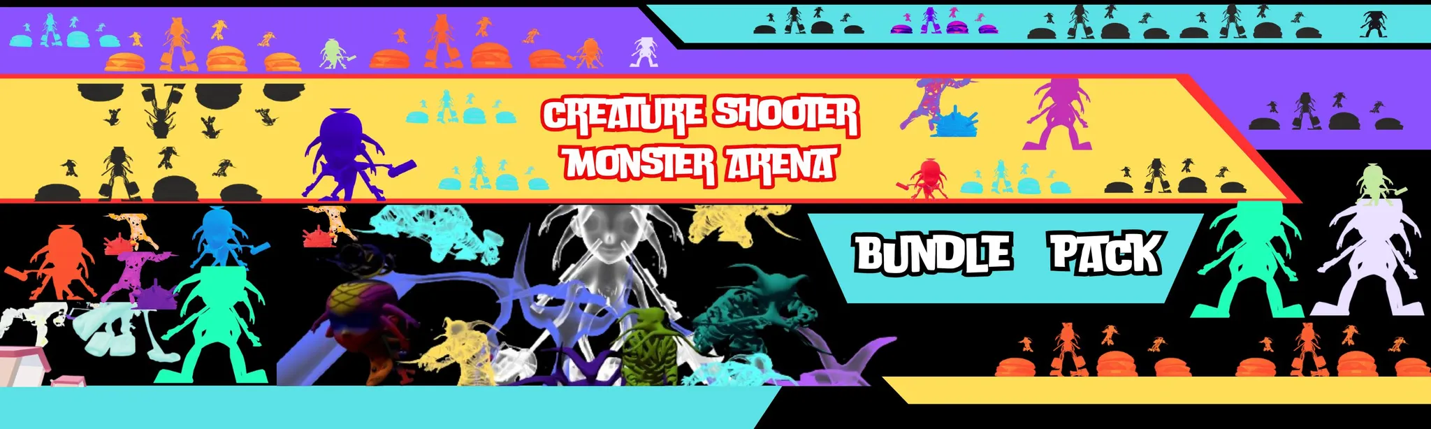 О товаре monster creature bundle pack discounted 3 in 1  action shooting games