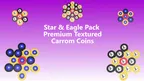 Star & Eagle Pack – Premium Textured Carrom Coins